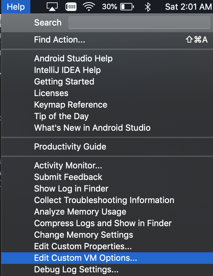 how to increase memory allocation in Android Studio