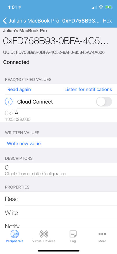 iPhone screenshot LightBlue