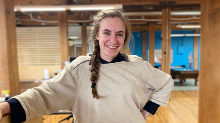 Karel standing in the Minneapolis Punch Through office