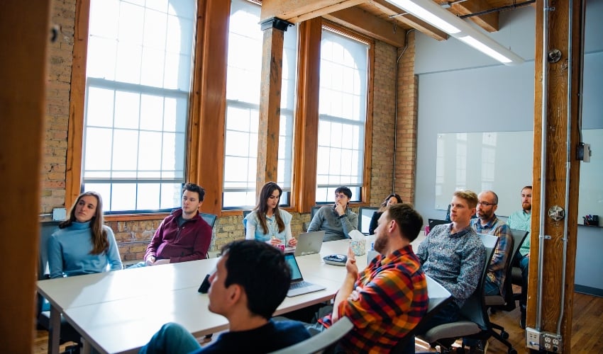 Engineers meeting about Kotlin language features