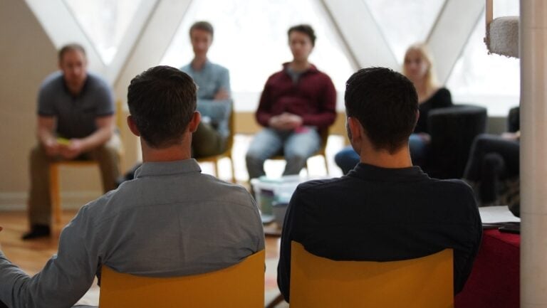 Punch Through team discussing mobile development