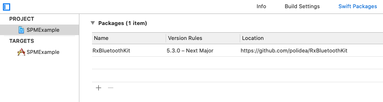 screen shot of how to remove Swift Package Manager from project