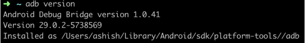 Android Debug Bridge testing image example