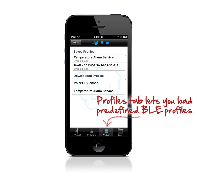 Phone displaying profiles mode